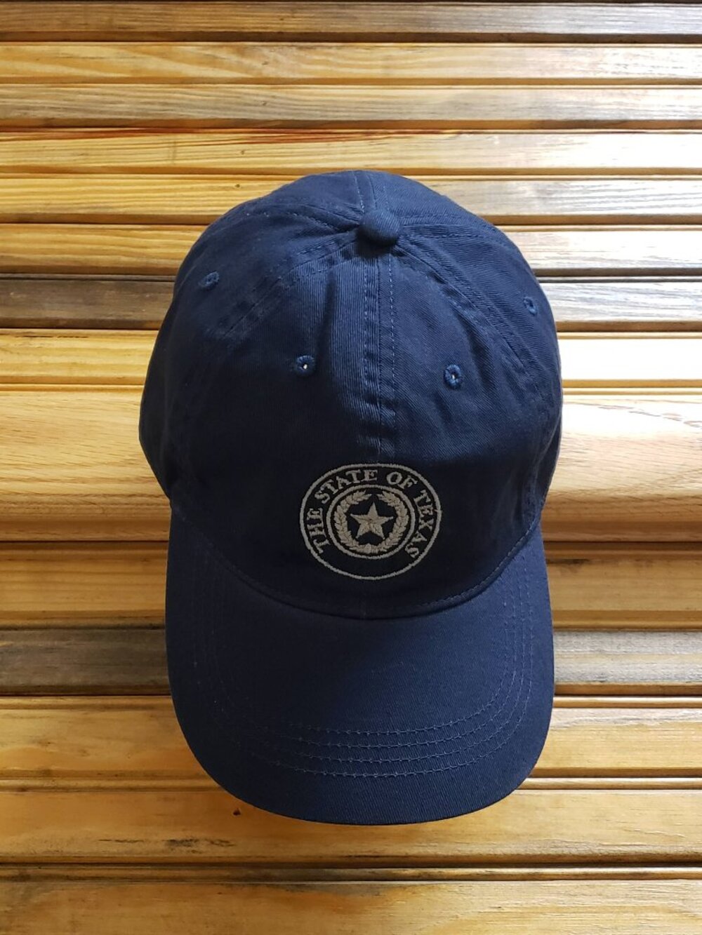 The State of Texas Seal Embroidered Navy Blue Baseball Cap Unisex Hat Adjustable
